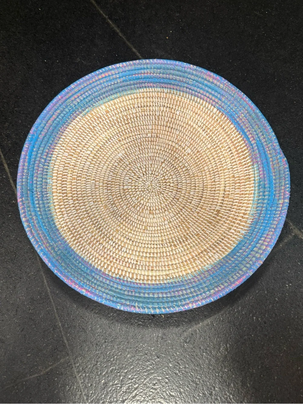 Beautiful large 18.5-inch handwoven  basket, wall hanging
